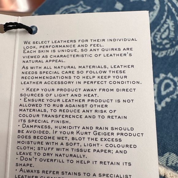 Kurt Geiger Blue & White Lace shoulder bag- with dust bag - Picture 10 of 16